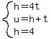 system%28h=4t%2Cu=h%2Bt%2Ch=4%29