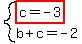 system%28highlight%28c=-3%29%2Cb%2Bc=-2%29