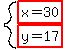 system%28highlight%28x=30%29%2Chighlight%28y=17%29%29