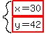 system%28highlight%28x=30%29%2Chighlight%28y=42%29%29