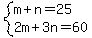 system%28m%2Bn=25%2C2m%2B3n=60%29