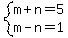system%28m%2Bn=5%2Cm-n=1%29