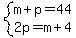 system%28m%2Bp=44%2C2p=m%2B4%29