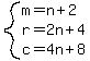 system%28m=n%2B2%2Cr=2n%2B4%2Cc=4n%2B8%29