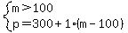 system%28m%3E100%2C+p=300%2B1%2A%28m-100%29%29