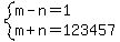 system%28m-n=1%2Cm%2Bn=123457%29