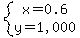 system%28matrix%282%2C1%2C+x+=+0.6%2C+y+=+%221%2C000%22%29%29