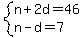 system%28n%2B2d=46%2Cn-d=7%29