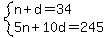 system%28n%2Bd=34%2C5n%2B10d=245%29