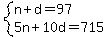 system%28n%2Bd=97%2C5n%2B10d=715%29