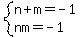 system%28n%2Bm=-1%2Cnm=-1%29