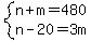 system%28n%2Bm=480%2Cn-20=3m%29