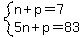 system%28n%2Bp=7%2C5n%2Bp=83%29