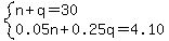 system%28n%2Bq=30%2C0.05n%2B0.25q=4.10%29