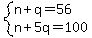 system%28n%2Bq=56%2Cn%2B5q=100%29