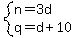 system%28n=3d%2Cq=d%2B10%29