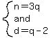 system%28n=3q%2C+and%2C+d=q-2%29