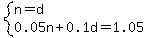 system%28n=d%2C0.05n%2B0.1d=1.05%29