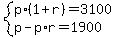 system%28p%2A%281%2Br%29=3100%2Cp-p%2Ar=1900%29