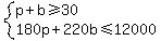 system%28p%2Bb%3E=30%2C180p%2B220b%3C=12000%29