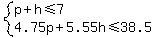 system%28p%2Bh%3C=7%2C4.75p%2B5.55h%3C=38.5%29
