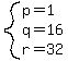 system%28p=1%2Cq=16%2Cr=32%29