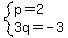 system%28p=2%2C3q=-3%29