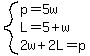 system%28p=5w%2CL=5%2Bw%2C2w%2B2L=p%29