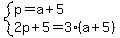 system%28p=a%2B5%2C2p%2B5=3%28a%2B5%29%29