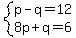 system%28p-q=12%2C8p%2Bq=6%29