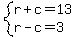 system%28r%2Bc=13%2Cr-c=3%29
