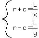system%28r%2Bc=L%2Fx%2Cr-c=L%2Fy%29