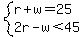 system%28r%2Bw=25%2C2r-w%3C45%29