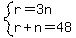 system%28r=3n%2Cr%2Bn=48%29