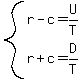 system%28r-c=U%2FT%2Cr%2Bc=D%2FT%29