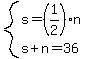 system%28s=%281%2F2%29n%2Cs%2Bn=36%29