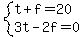 system%28t%2Bf=20%2C3t-2f=0%29