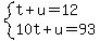 system%28t%2Bu=12%2C10t%2Bu=93%29