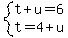 system%28t%2Bu=6%2Ct=4%2Bu%29