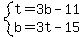 system%28t=3b-11%2Cb=3t-15%29