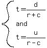 system%28t=d%2F%28r%2Bc%29%2Cand%2Ct=u%2F%28r-c%29%29