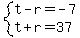 system%28t-r=-7%2Ct%2Br=37%29