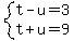 system%28t-u=3%2Ct%2Bu=9%29