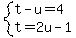 system%28t-u=4%2Ct=2u-1%29
