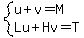 system%28u%2Bv=M%2CLu%2BHv=T%29