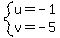 system%28u=-1%2C+v=-5%29