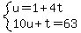 system%28u=1%2B4t%2C10u%2Bt=63%29