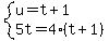 system%28u=t%2B1%2C5t=4%28t%2B1%29%29