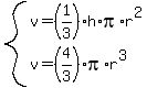 system%28v=%281%2F3%29h%2Api%2Ar%5E2%2Cv=%284%2F3%29%2Api%2Ar%5E3%29