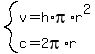 system%28v=h%2Api%2Ar%5E2%2Cc=2pi%2Ar%29